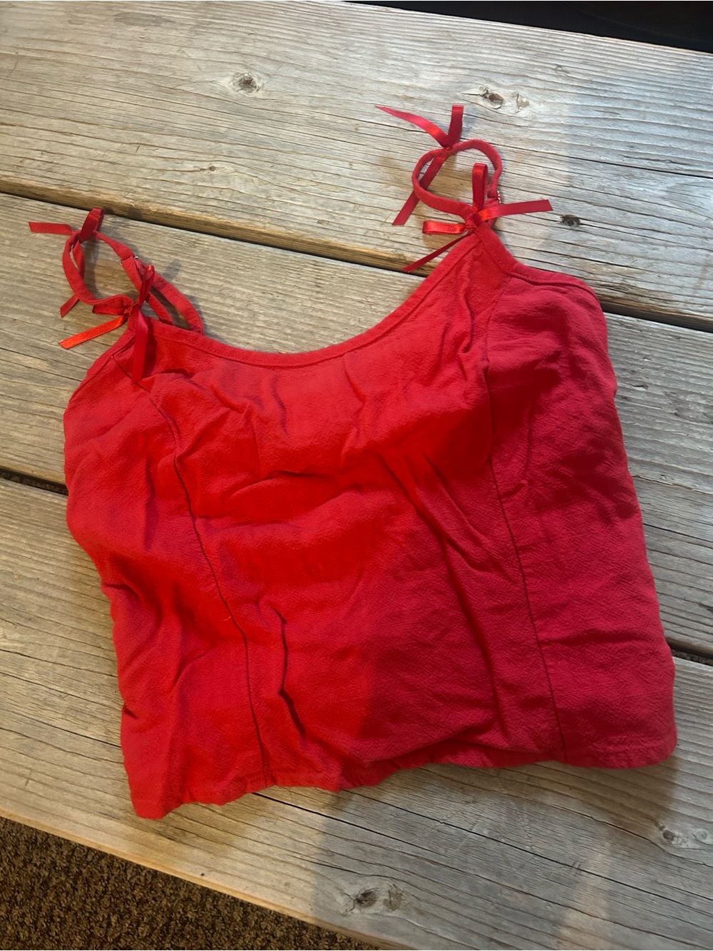 Sienna Sky Red Tie-Strap Camisole